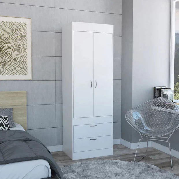Wooden 2 Door Wardrobe