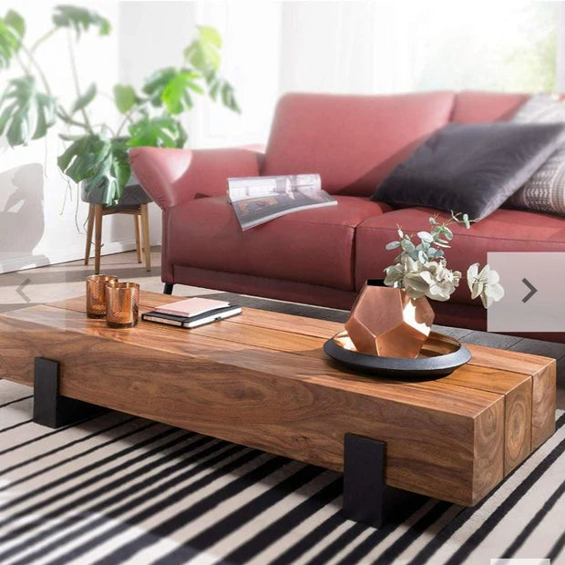 Centre Table with Sturdy Wooden Base, Sleek Surface, and Spacious for Modern Living Rooms