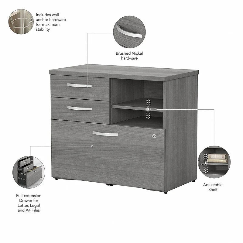Wooden Drawer & Pedestal