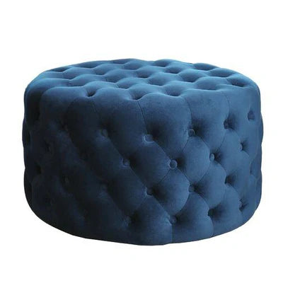 Wooden Frame Fabric Ottoman