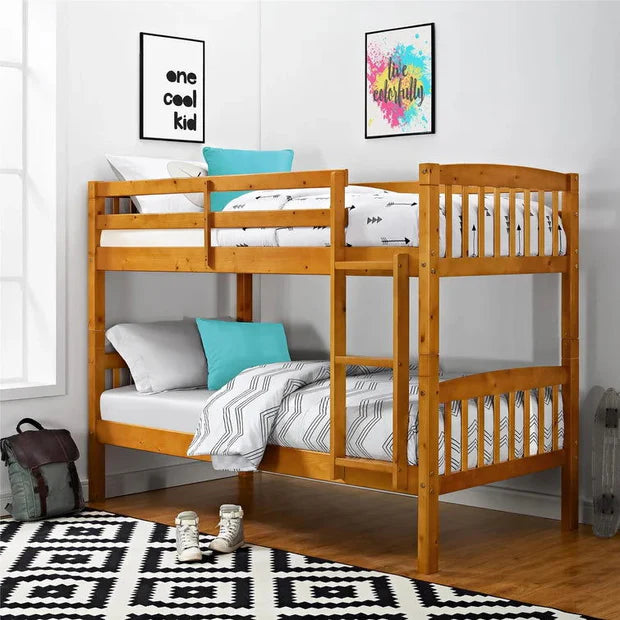 Wooden Kids Bunk Bed with No Storage