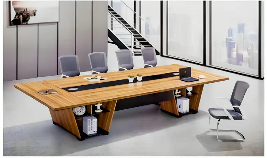 Conference Table for Office Made in Particle Board with Large Size Modern Design