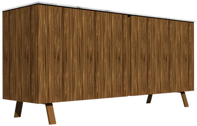 Wooden Storage Cabinet with Metal Legs Base