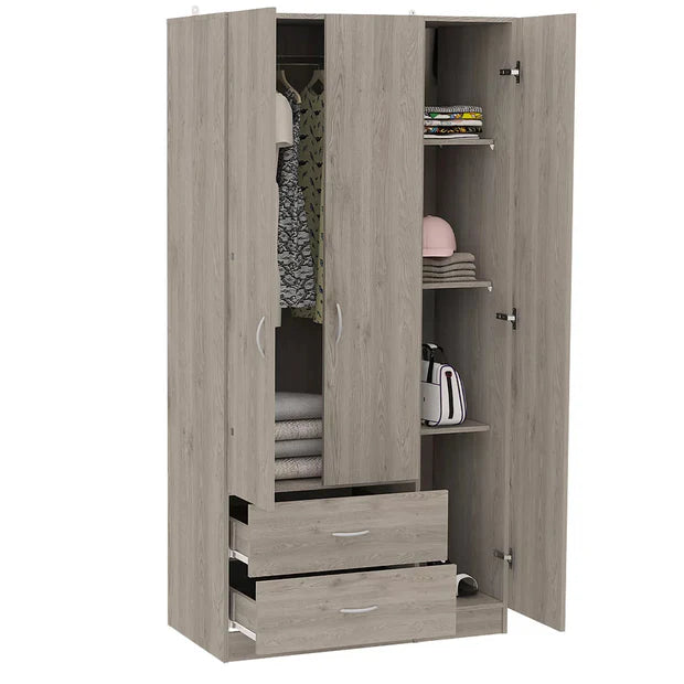Wooden Wardrobe in 3 Door Options