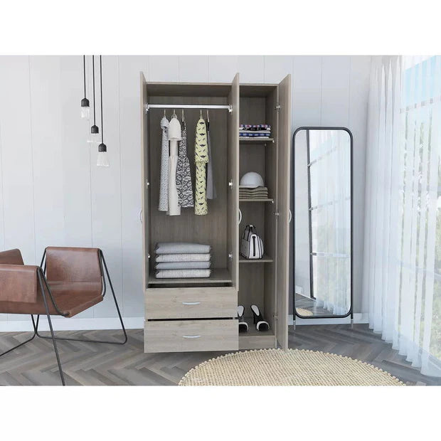 Wooden Wardrobe in 3 Door Options