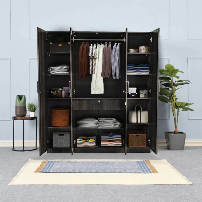 Wooden Wardrobes: 2/3/4-Door Options with Mirrors