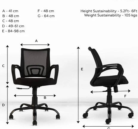 Zenith C107 Mesh Mid Back Office Chair
