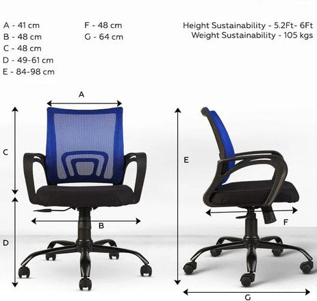 Zenith C107 Mesh Mid Back Office Chair