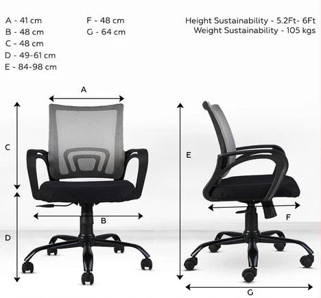 Zenith C107 Mesh Mid Back Office Chair