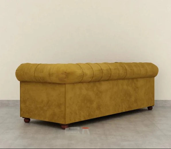 3-Seater Sofa with Office Design, Plush Velvet Fabricy