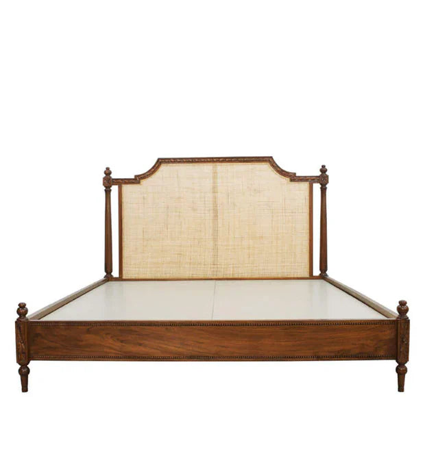 King Size Bed – Solid Teak Wood Frame Sturdy Plywood, Elegant Design  Easy Assembly