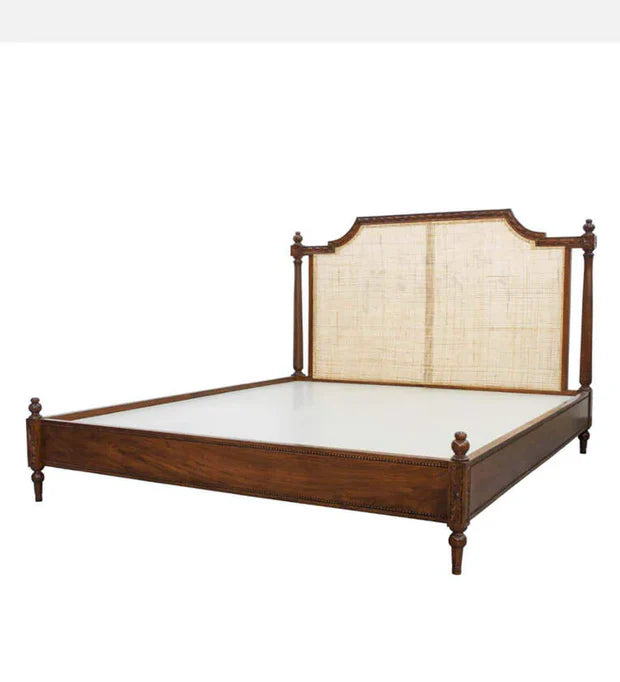 King Size Bed – Solid Teak Wood Frame Sturdy Plywood, Elegant Design  Easy Assembly