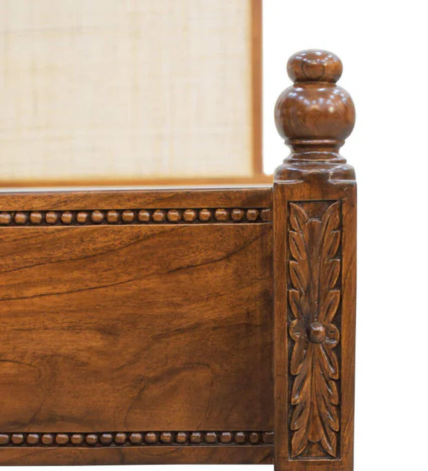 King Size Bed – Solid Teak Wood Frame Sturdy Plywood, Elegant Design  Easy Assembly