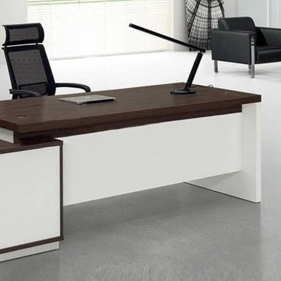 Director and Executive L Shape Office Table Made Particle Board with Side Unite and CPU Space