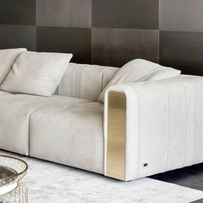 Italian Designer 3-Seater Sofa Velvet Upholstery for Elegant Modern Living Spaces