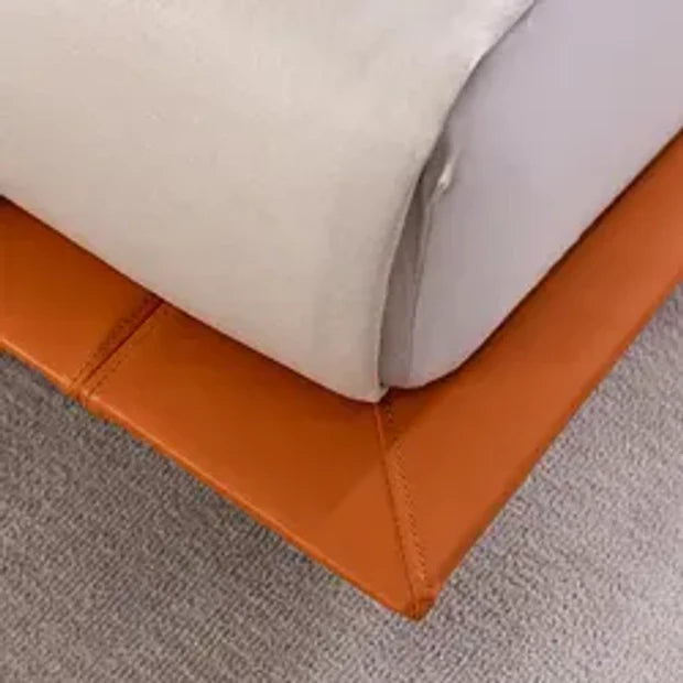 Luxury Leatherette Upholstered Bed – Solid Teakwood ; Plywood Structure, Layer, Sleek Finish without Storage