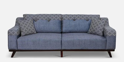 Luxury 3 Seater Sofa with Designer Cushions, Elegant Velvet Finish for Modern Living Rooms.